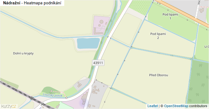 Nádražní - mapa podnikání
