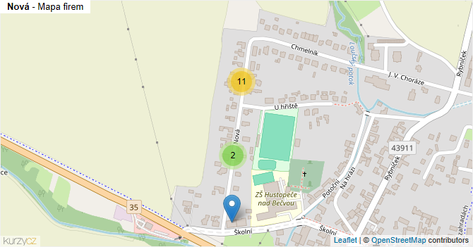 Nová - mapa firem