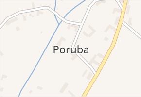 Poruba v obci Hustopeče nad Bečvou - mapa části obce