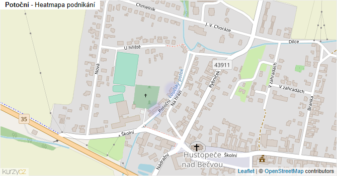 Potoční - mapa podnikání