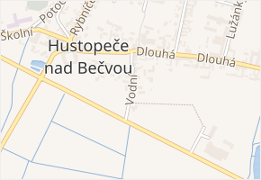 Vodní v obci Hustopeče nad Bečvou - mapa ulice
