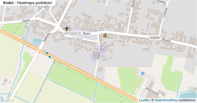 Vodní - mapa podnikání