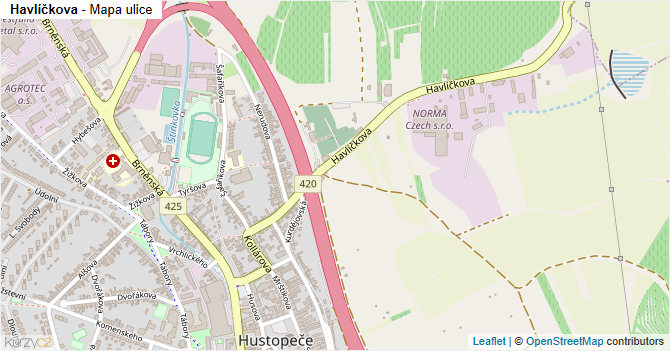 Havlíčkova - mapa ulice