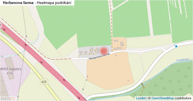 Herbenova farma - mapa podnikání