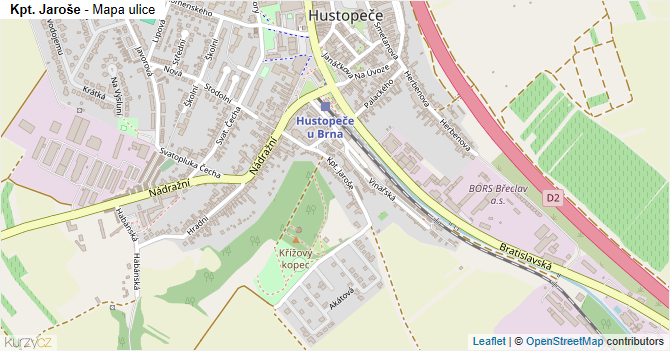 Kpt. Jaroše - mapa ulice
