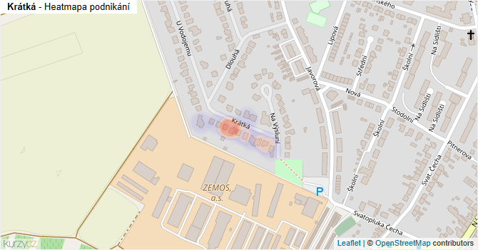 Krátká - mapa podnikání