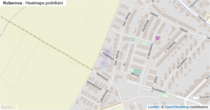 Kuberova - mapa podnikání
