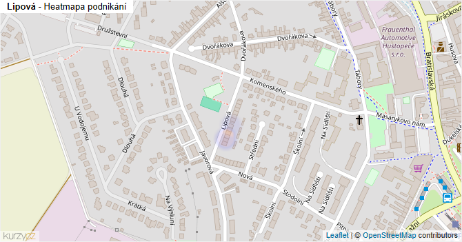 Lipová - mapa podnikání