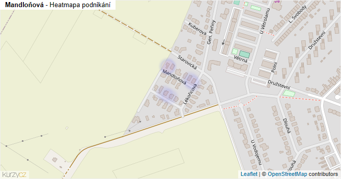 Mandloňová - mapa podnikání