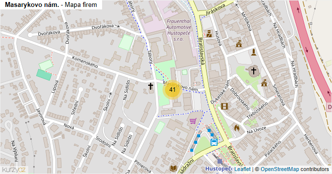 Masarykovo nám. - mapa firem