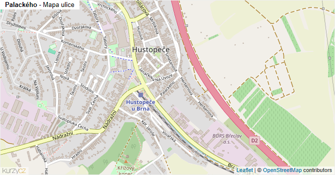 Palackého - mapa ulice