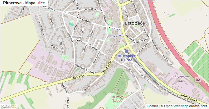 Pitnerova - mapa ulice