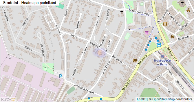 Stodolní - mapa podnikání
