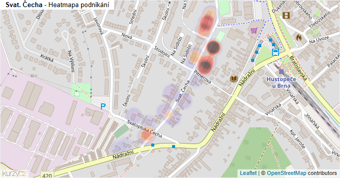 Svat. Čecha - mapa podnikání