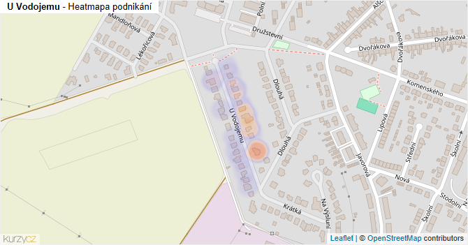 U Vodojemu - mapa podnikání