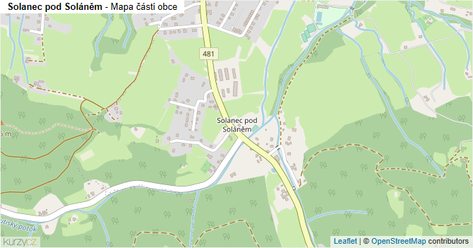 Solanec pod Soláněm - mapa části obce
