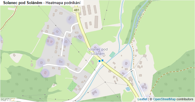 Solanec pod Soláněm - mapa podnikání
