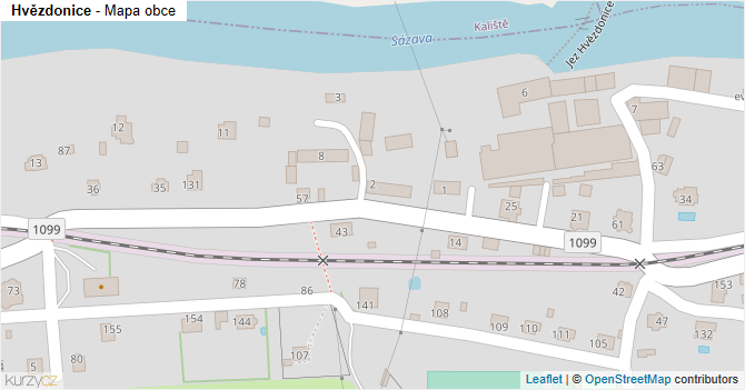 Hvězdonice - mapa obce