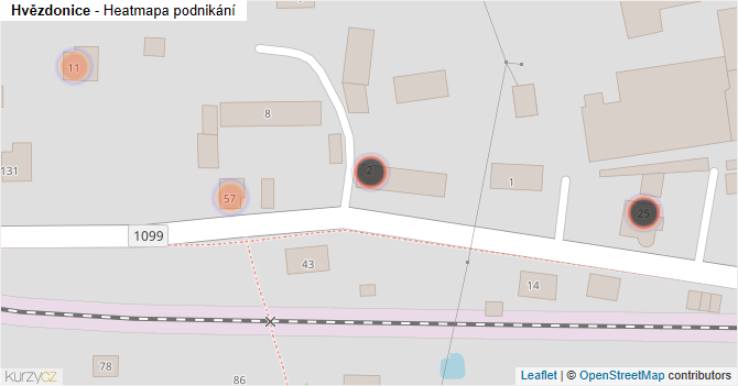 Hvězdonice - mapa podnikání
