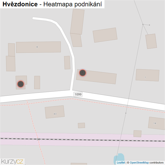 Mapa Hvězdonice - Firmy v obci.
