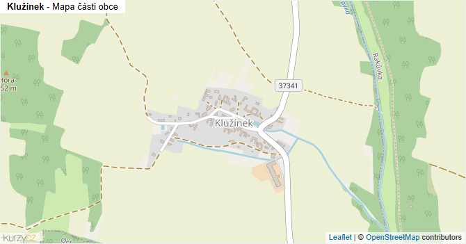 Klužínek - mapa části obce