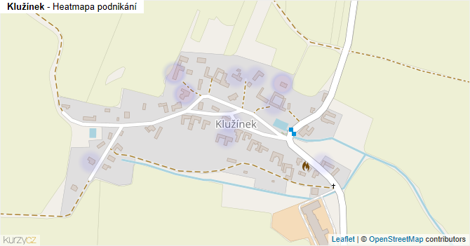 Klužínek - mapa podnikání