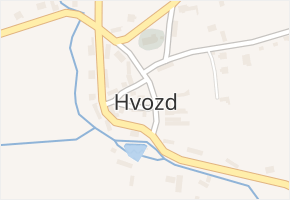 Hvozd v obci Hvozd - mapa části obce