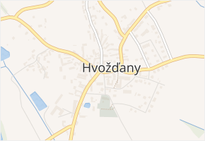 Hvožďany v obci Hvožďany - mapa části obce