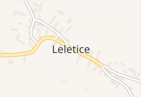 Leletice v obci Hvožďany - mapa části obce