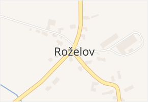 Roželov v obci Hvožďany - mapa části obce