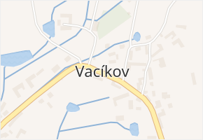 Vacíkov v obci Hvožďany - mapa části obce