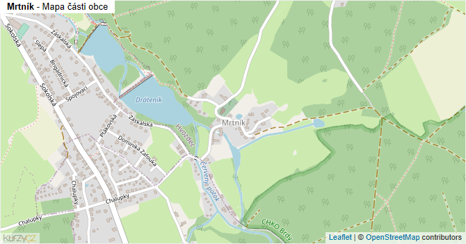 Mrtník - mapa části obce