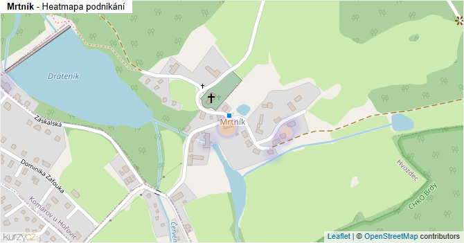 Mrtník - mapa podnikání