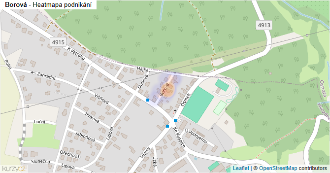 Borová - mapa podnikání