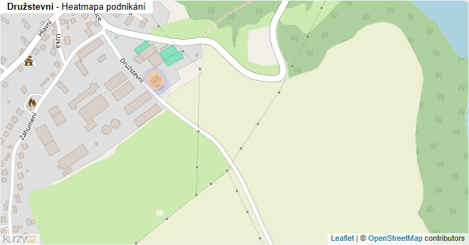 Družstevní - mapa podnikání