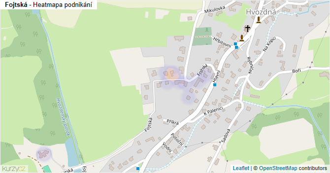 Fojtská - mapa podnikání