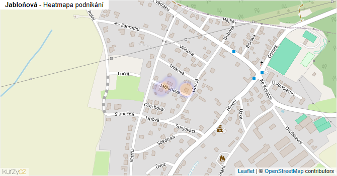 Jabloňová - mapa podnikání