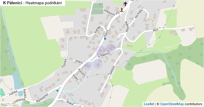 K Pálenici - mapa podnikání