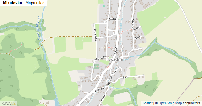 Mikulovka - mapa ulice