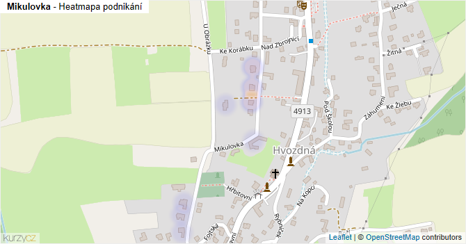Mikulovka - mapa podnikání