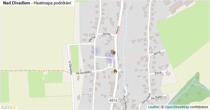 Nad Divadlem - mapa podnikání