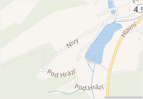 Nivy v obci Hvozdná - mapa ulice