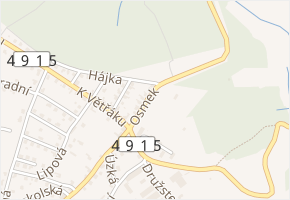Osmek v obci Hvozdná - mapa ulice