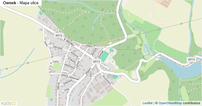 Osmek - mapa ulice