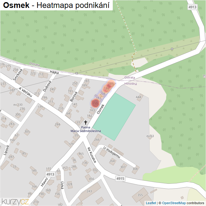 Mapa Osmek - Firmy v ulici.