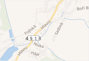 Potoční v obci Hvozdná - mapa ulice