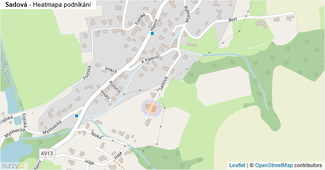 Sadová - mapa podnikání