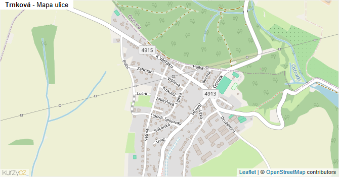 Trnková - mapa ulice