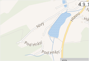 U Rybníka v obci Hvozdná - mapa ulice