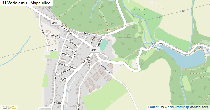U Vodojemu - mapa ulice